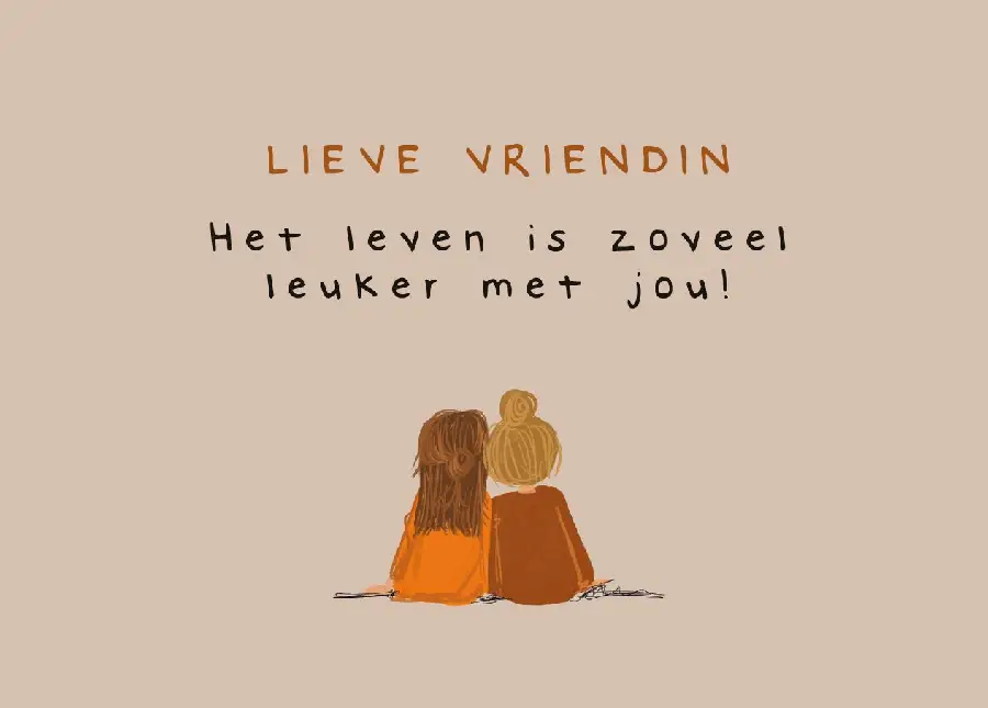 Enkele kaart: Lieve vriendin