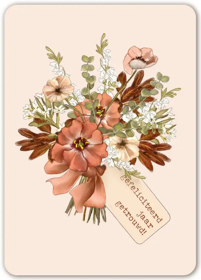 Kaart: A6 ... jaar getrouwd!