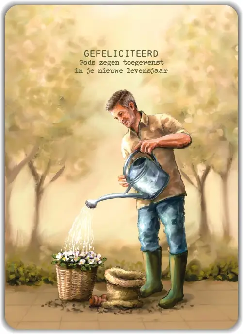 Kaart: Gefeliciteerd Gods zegen toegewen