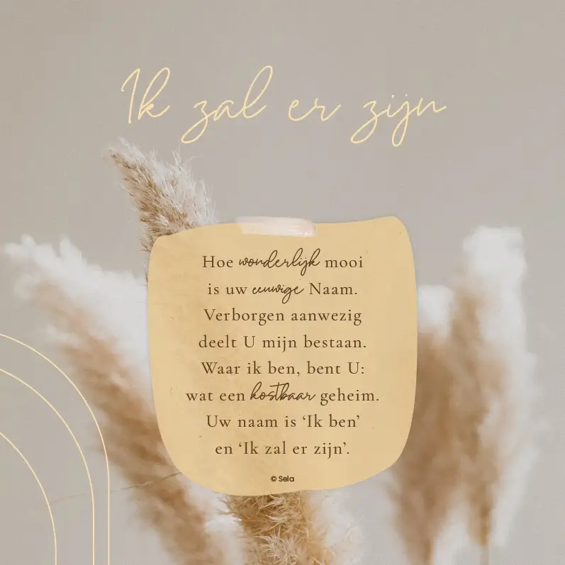 Enkele kaart: Ik zal er zijn