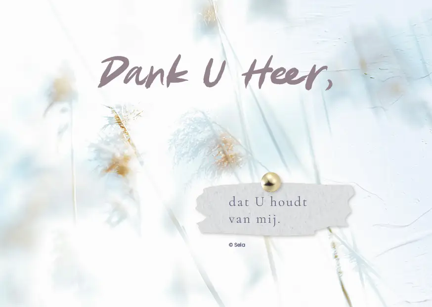 Enkele kaart: Dank u Heer