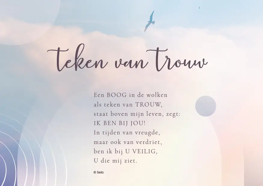 Enkele kaart: Teken van trouw