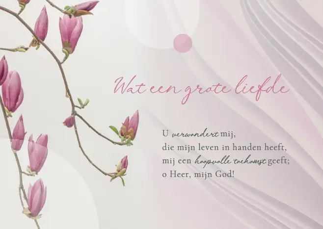 Enkele kaart: Wat een grote liefde