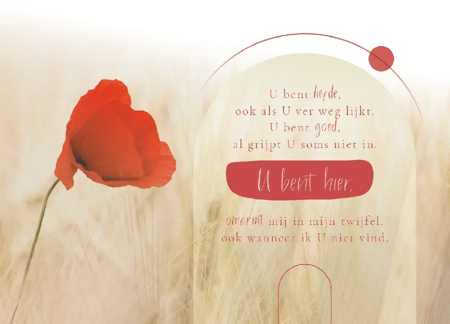 Enkele kaart: Goede God aan U de eer