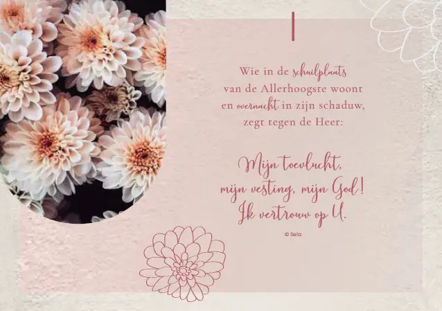 Enkele kaart: Wie in de schuilplaats