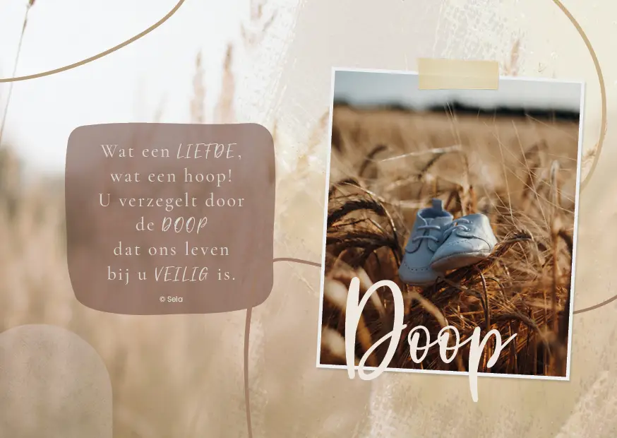 Enkele kaart: Wat een liefde (doop)