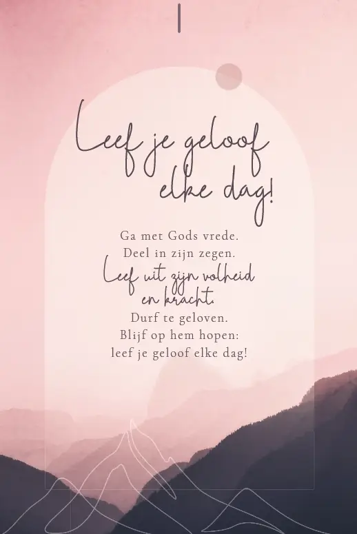 Enkele kaart: Leef je geloof elke dag