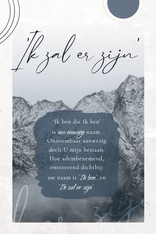 Enkele kaart: Ik zal er zijn