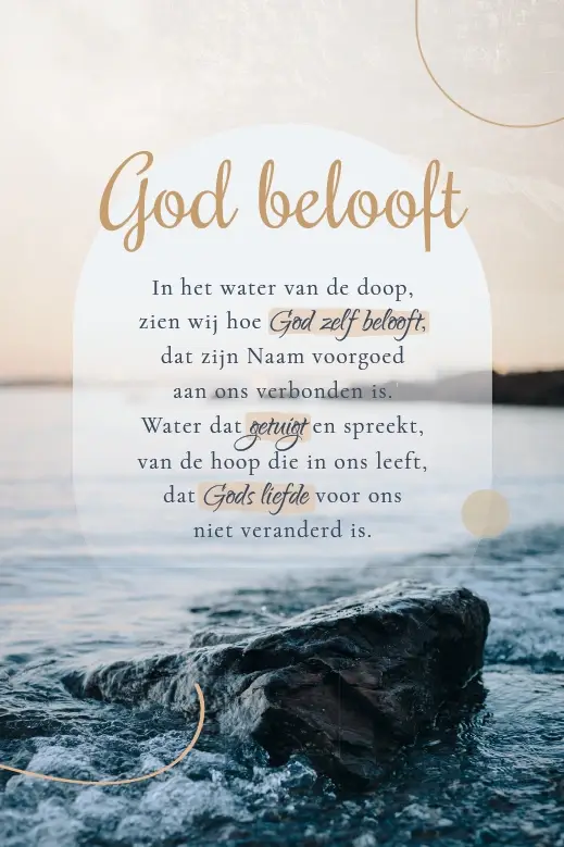 Enkele kaart: God belooft (doop)