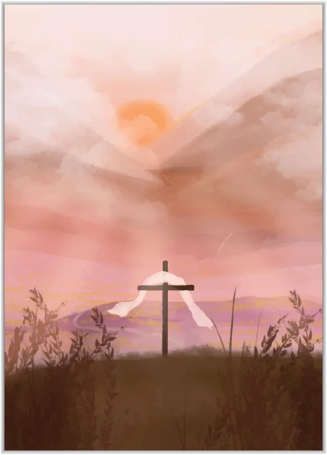 Poster A5 Hij leeft (Blanco)