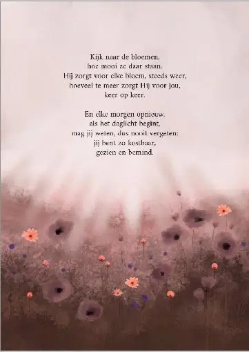 Poster: A3 Kijk naar de bloemen