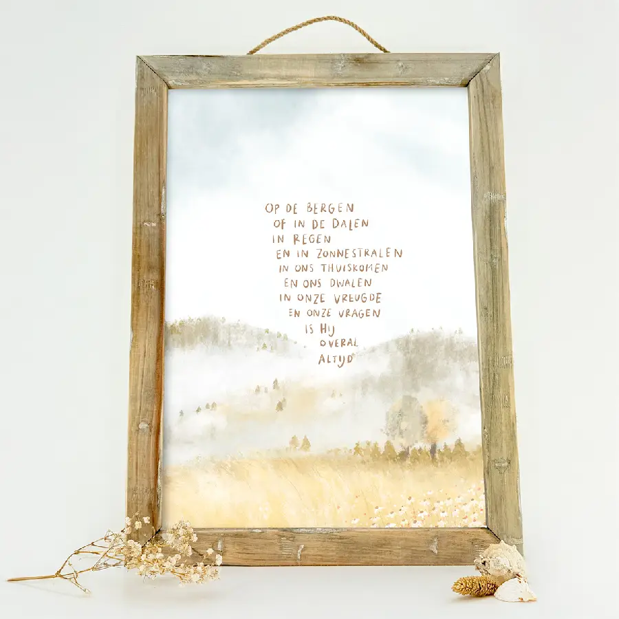 Schilderij: A4 Op de bergen