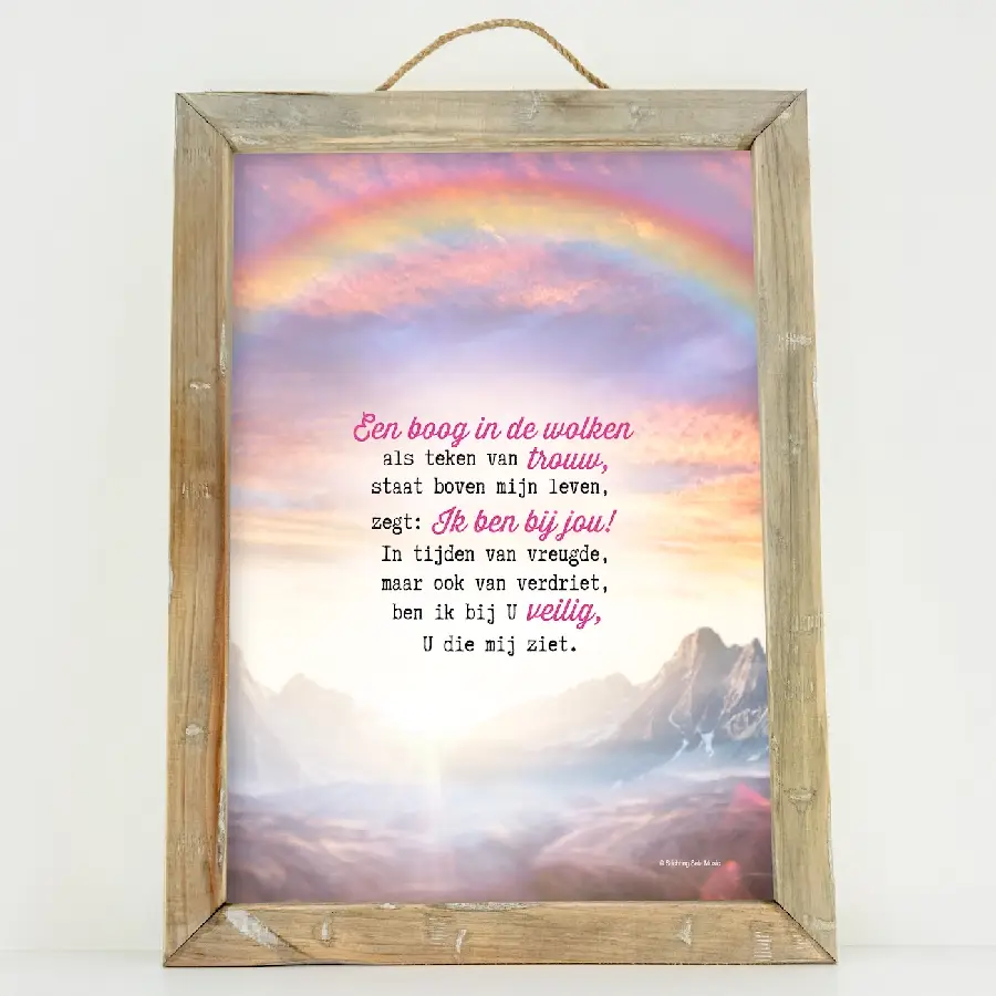 Schilderij: A4 Een boog in de wolken