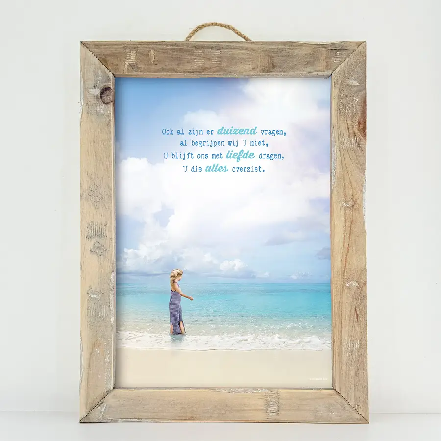 Schilderij: A3 ook al zijn duizen vragen