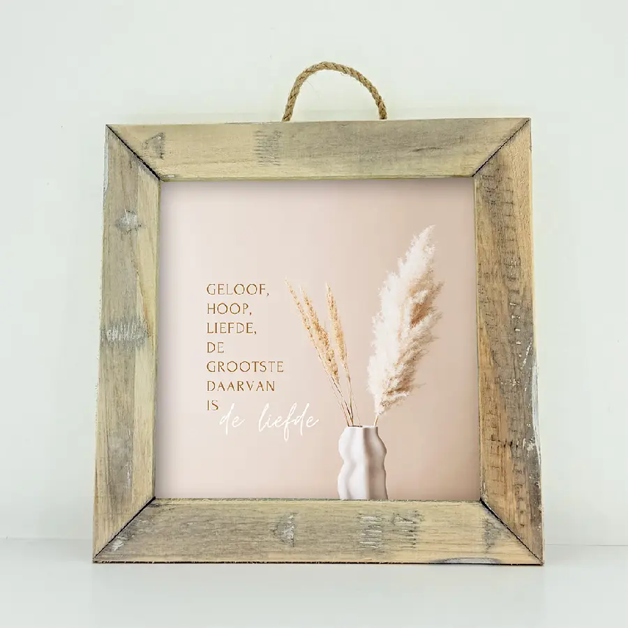 Schilderij: Square Geloof, hoop