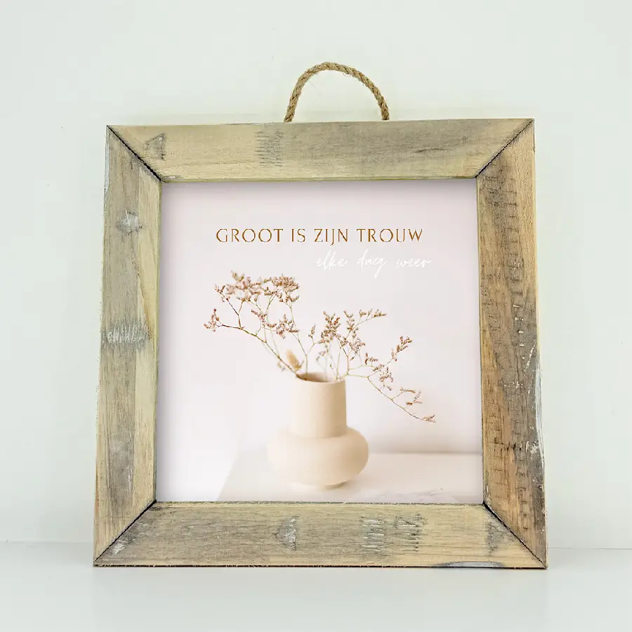 Schilderij: Square Groot is Zijn trouw