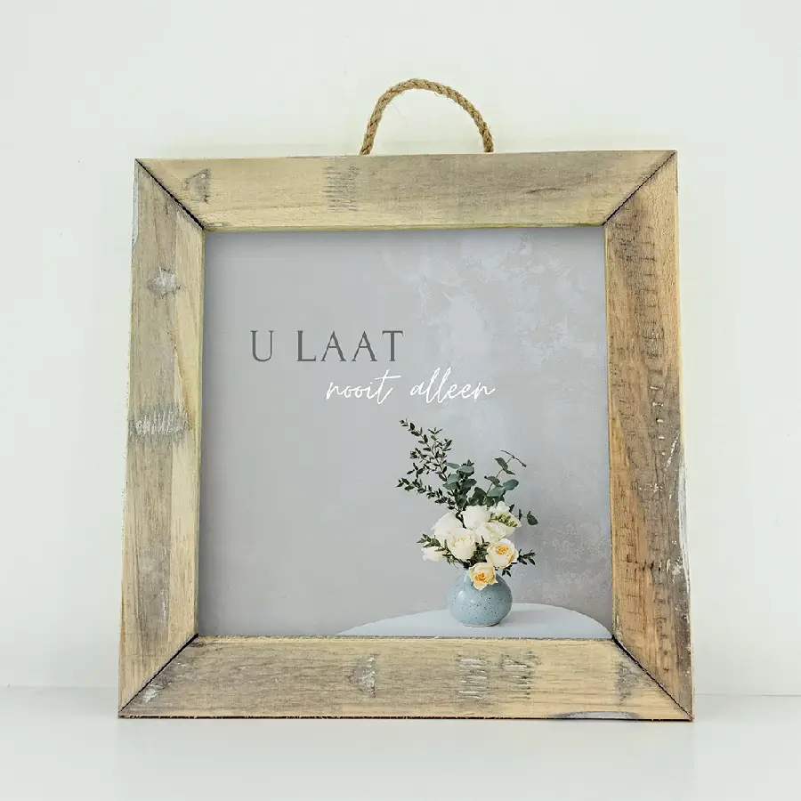 Schilderij: Square U laat nooit alleen