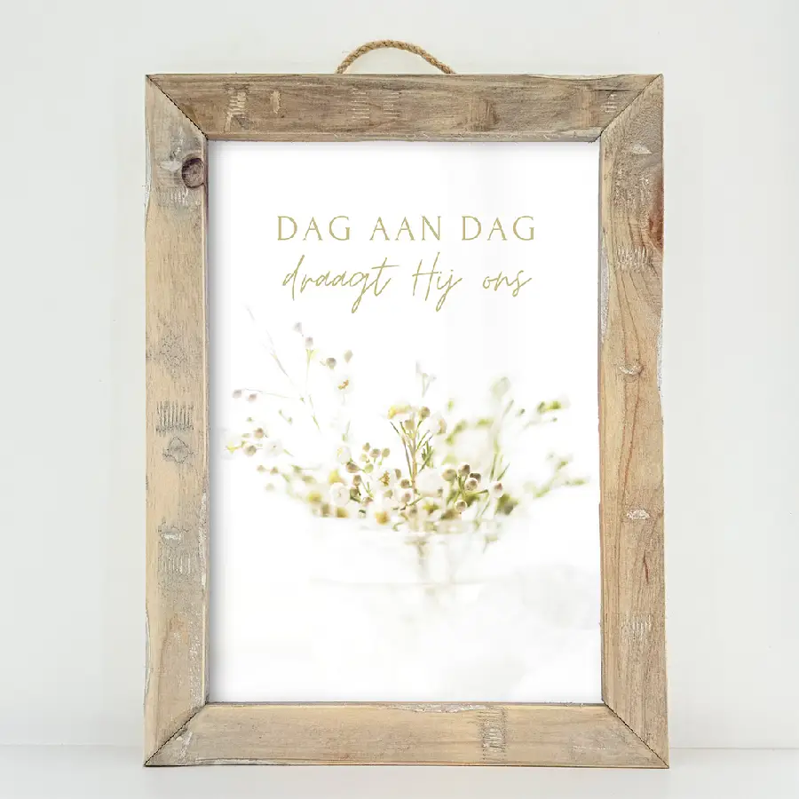 Schilderij: A3 Dag aan dag draagt Hij