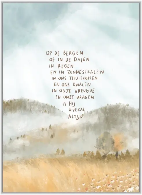 Poster A3: Op de bergen of in de dalen
