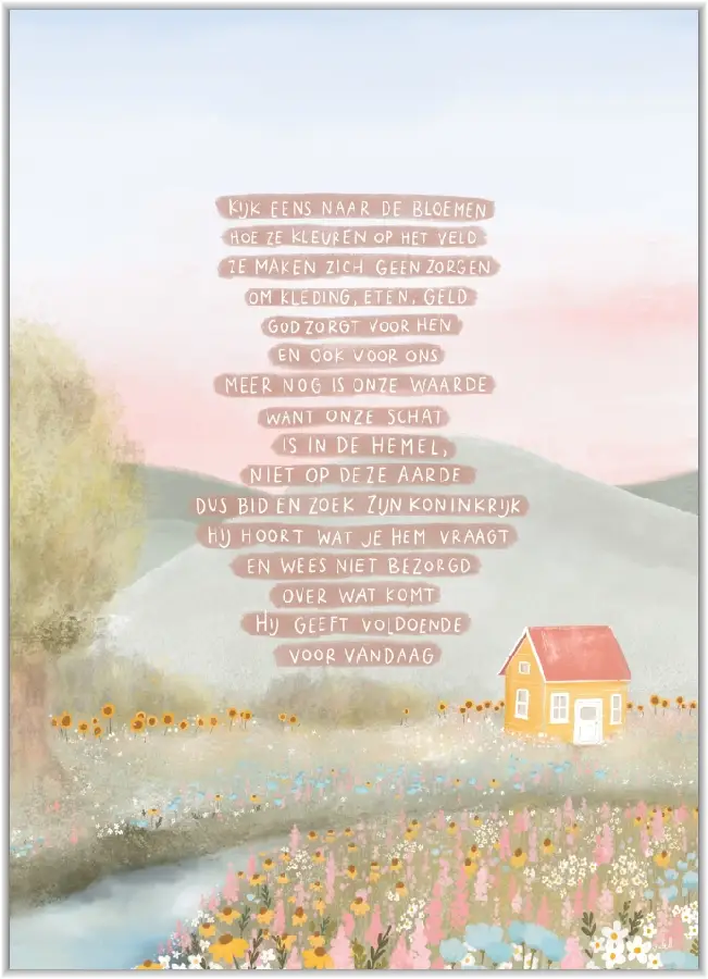 Poster A3: Kijk eens naar de bloemen