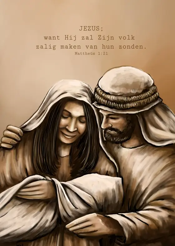 Kaart: A7 Jezus: Want Hij zal Zijn volk