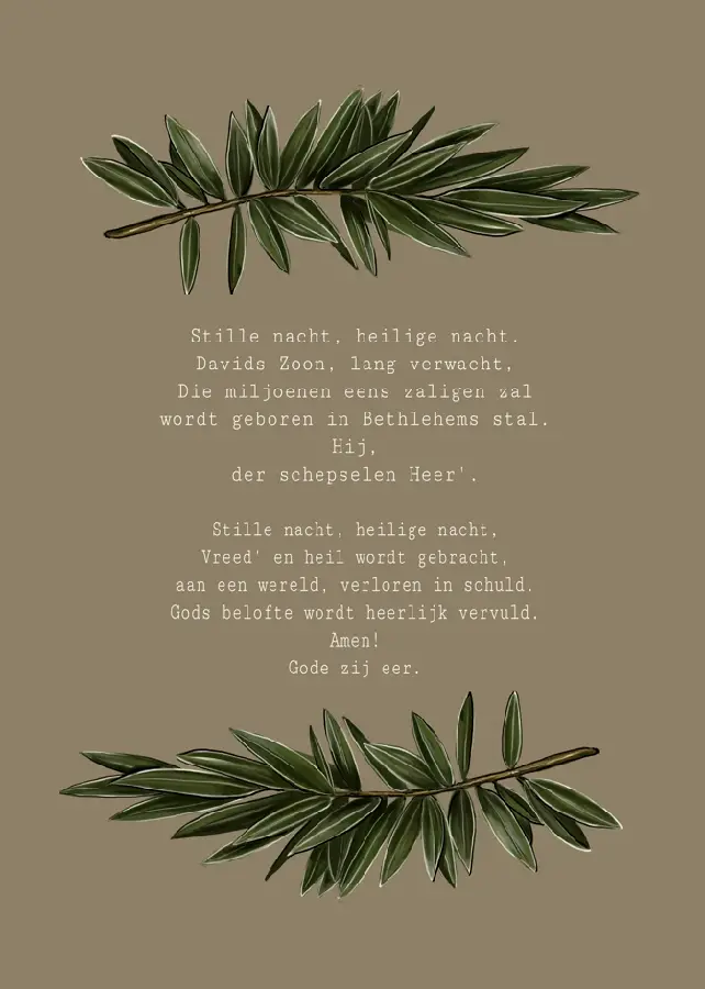 Kaartje A7: Stille nacht, heilige nacht