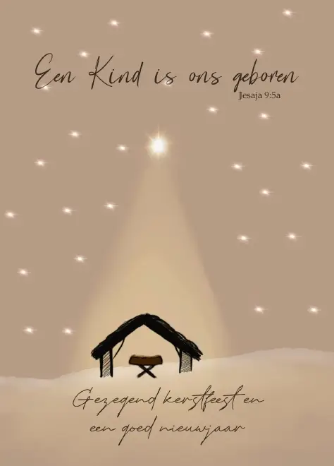 Enkele kaart: Een kind is ons geboren
