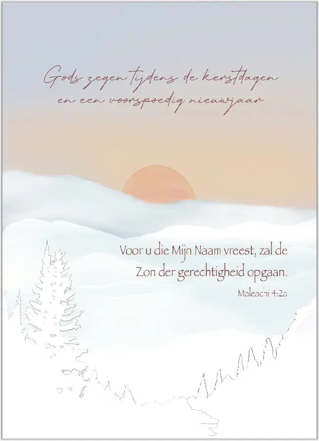Enkele kaart: Gods zegen Kerst voorspoed