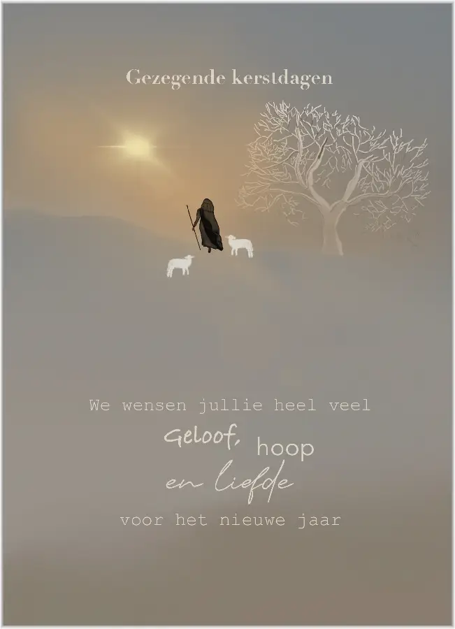 Enkele kaart: Gezegende Kerstdagen Geloo
