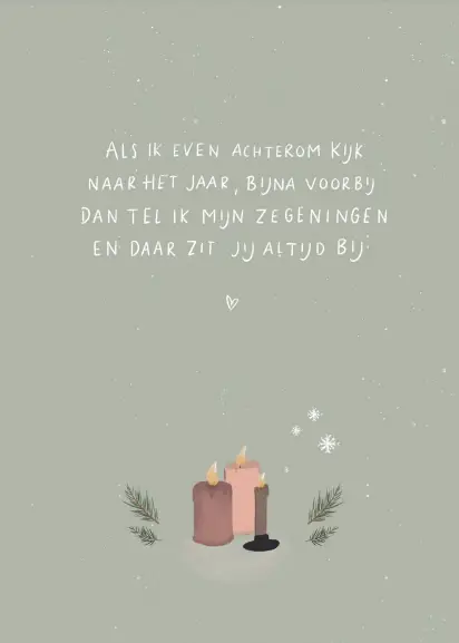 Enkele kaart: Als ik even achterom kijk