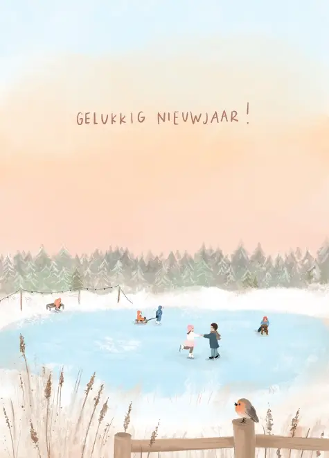 Enkele kaart: Gelukkig nieuwjaar