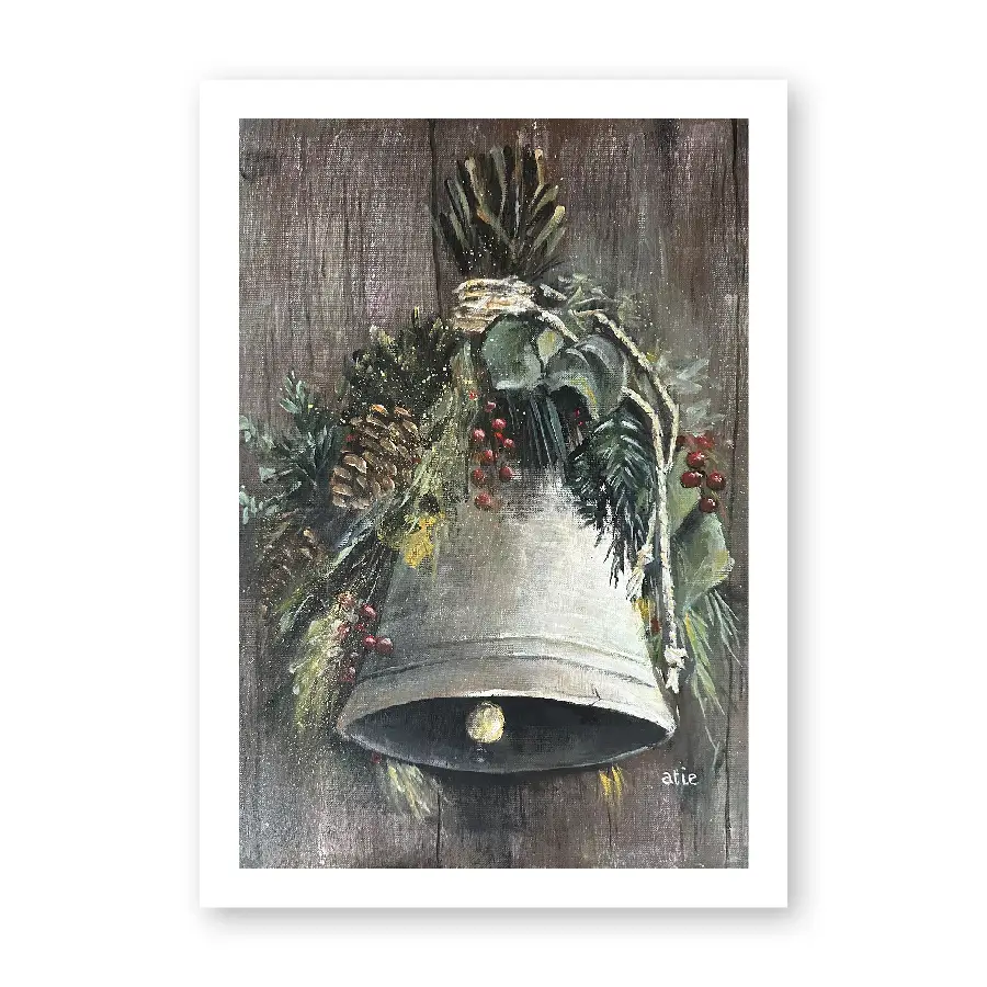 Enkele kaart: Blanco - Kerstklok