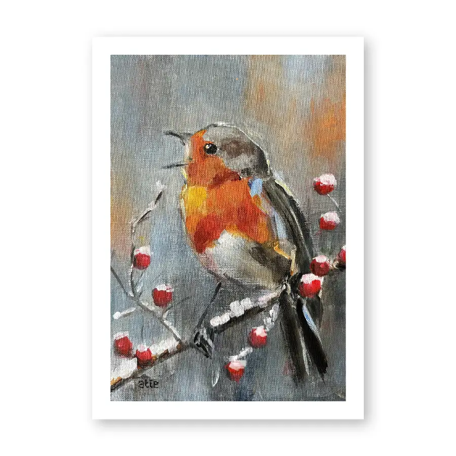 Enkele kaart: Blanco - Roodborstje