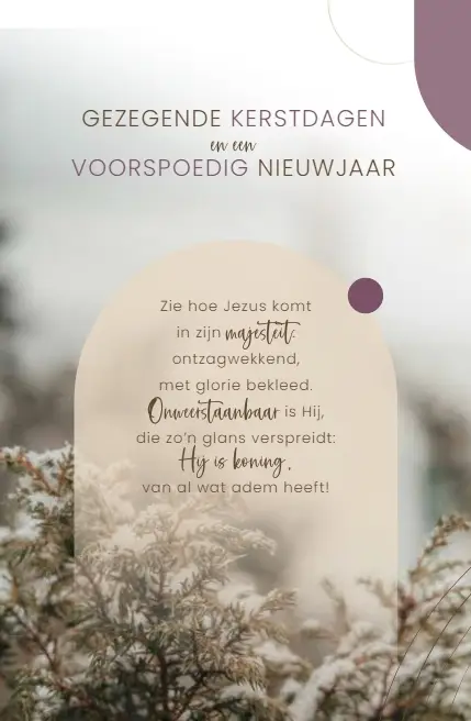 Kaart: Gezegende kerstdagen