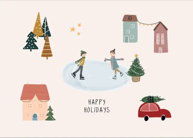 Enkele kaart: Happy Holidays