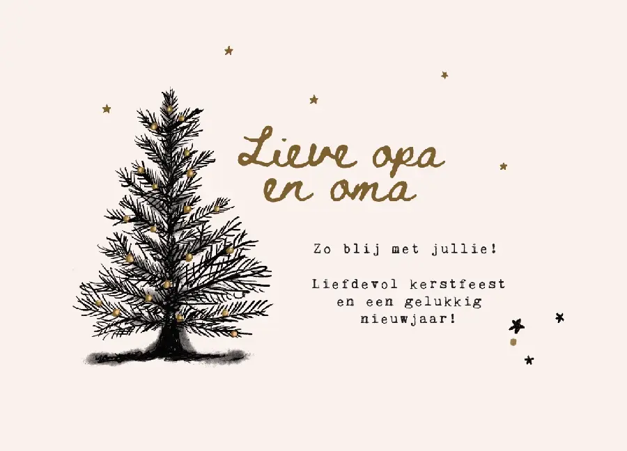 Enkele kaart: Lieve opa en oma