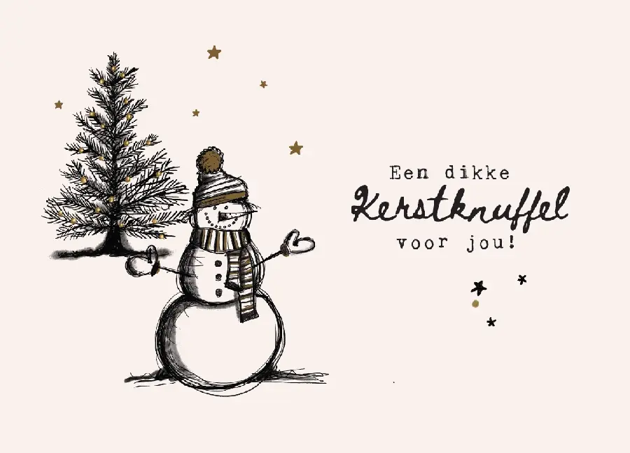 Enkele kaart Dikke kerstknuffel
voor jou
Met envelop (formaat 110 x 156 mm)