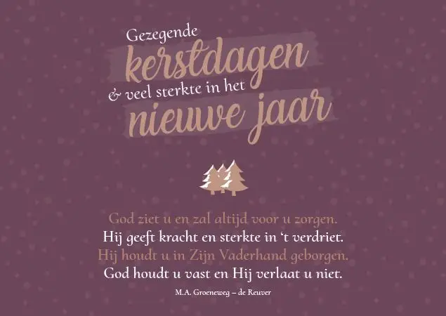 Enkele kaart: Gezegende kerstdagen