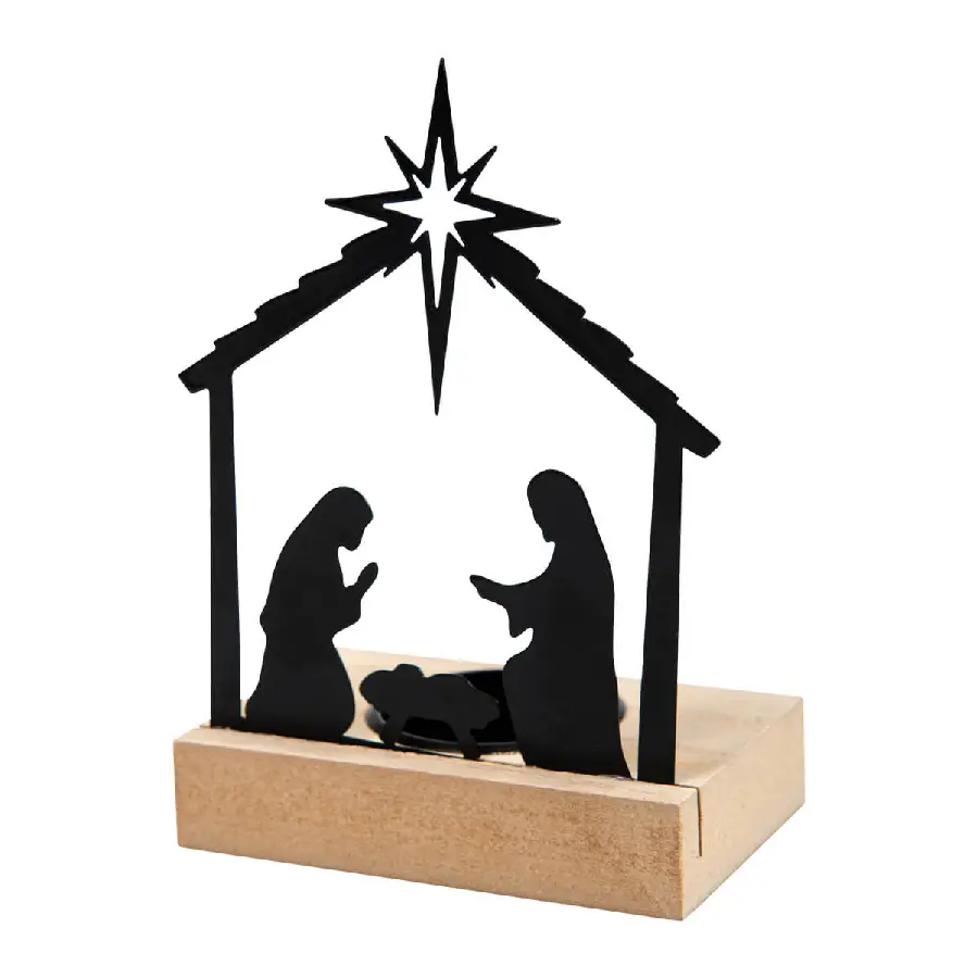 Theelichthouder 9x14x6cm Kribbe