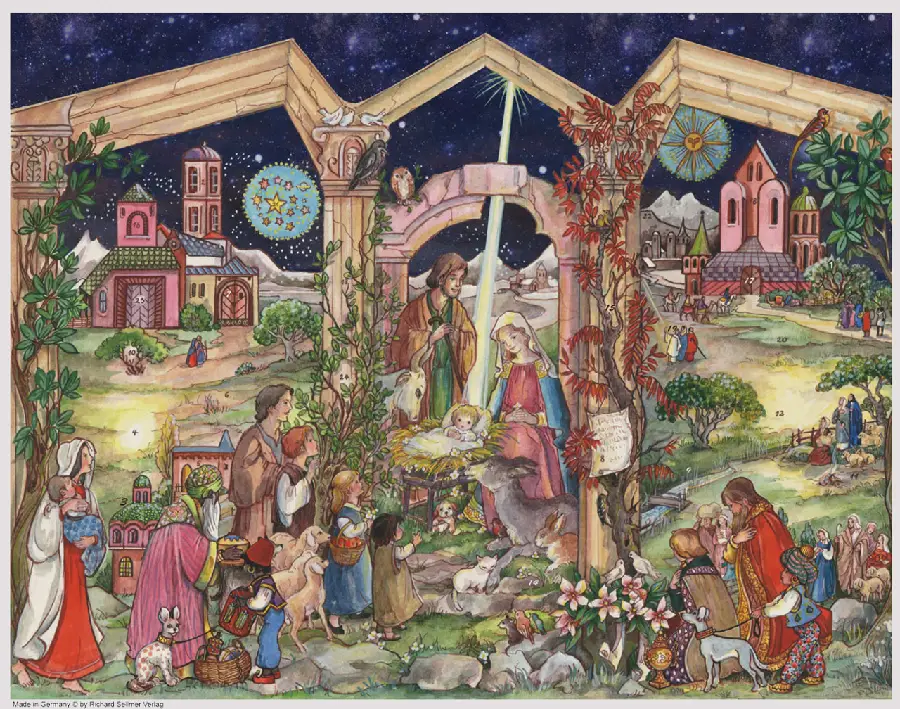 Adventscalendar stable & children 26,5x3