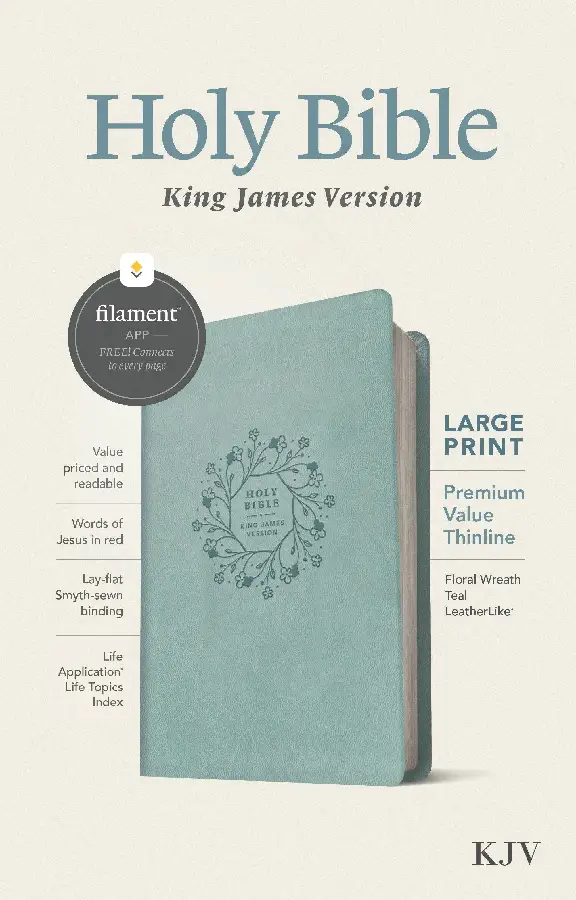 KJV - Large Print Thinline Bible Teal