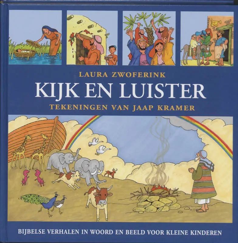 Het doel van deze uitgave is kleine kinderen al jong vertrouwd te maken met de verhalen uit de Bijbel. 
Kijk en luister is rijk geïllustreerd, zodat de kinderen zelf zoveel mogelijk kunnen zien en ontdekken. 
De bijbelse verhalen kunnen aan de hand van platen aan de kinderen worden verteld. 
De korte teksten bieden daarbij ondersteuning. 
Kinderen die beginnen met lezen kunnen de teksten ook zelf lezen.
