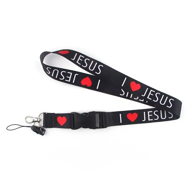 Lanyard Black I love Jesus