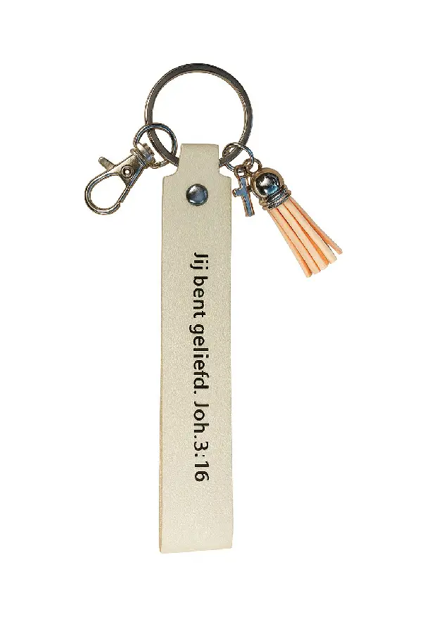 Sleutelhanger kunstleer Jij bent geliefd