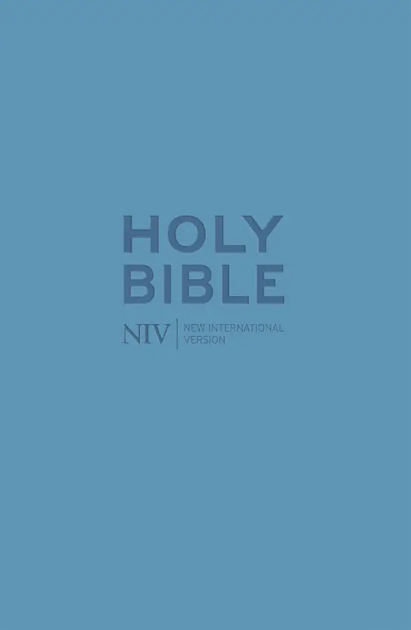 NIV - Pocket Bible With Zip Cyan Soft-to