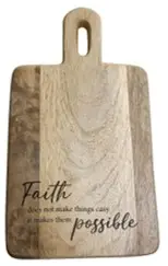 Cuttingboard Mango 19,5x32cm Faith makes