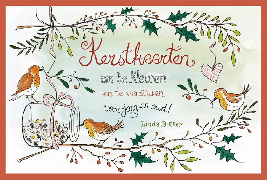 Kerstkaarten om te kleuren en te verstur