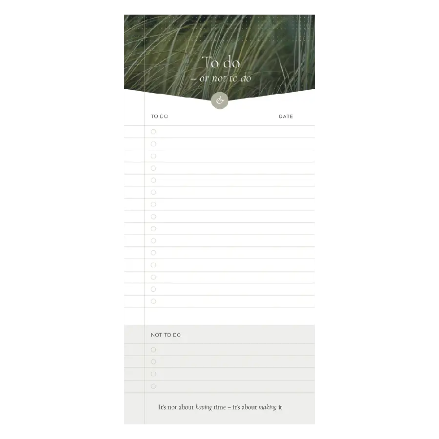 To-do & not-to-do-list