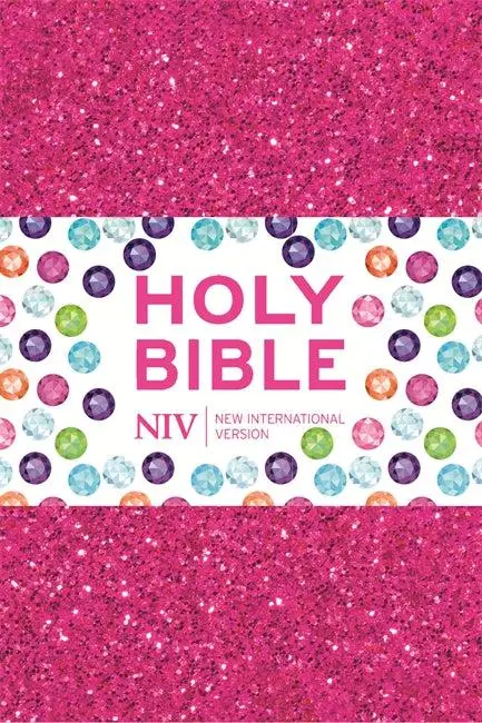 NIV Ruby Pocket Bible Pink Glitter Paper