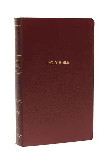 NKJV gift & award bible Burg. leatherfl.
